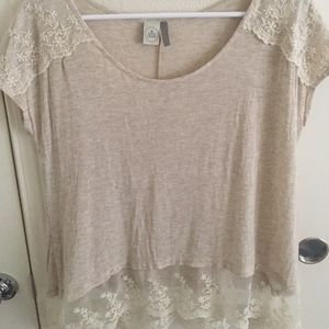 Shirt with lace
